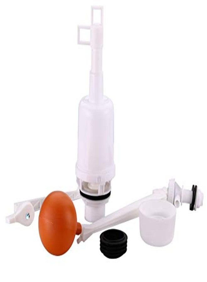 New Ware PVC Syphon Flush Kit | Single Flush Cistern Tank Kit with All Fitting Accessories | Toilet Flush Tank Accessories (White) - Image 1